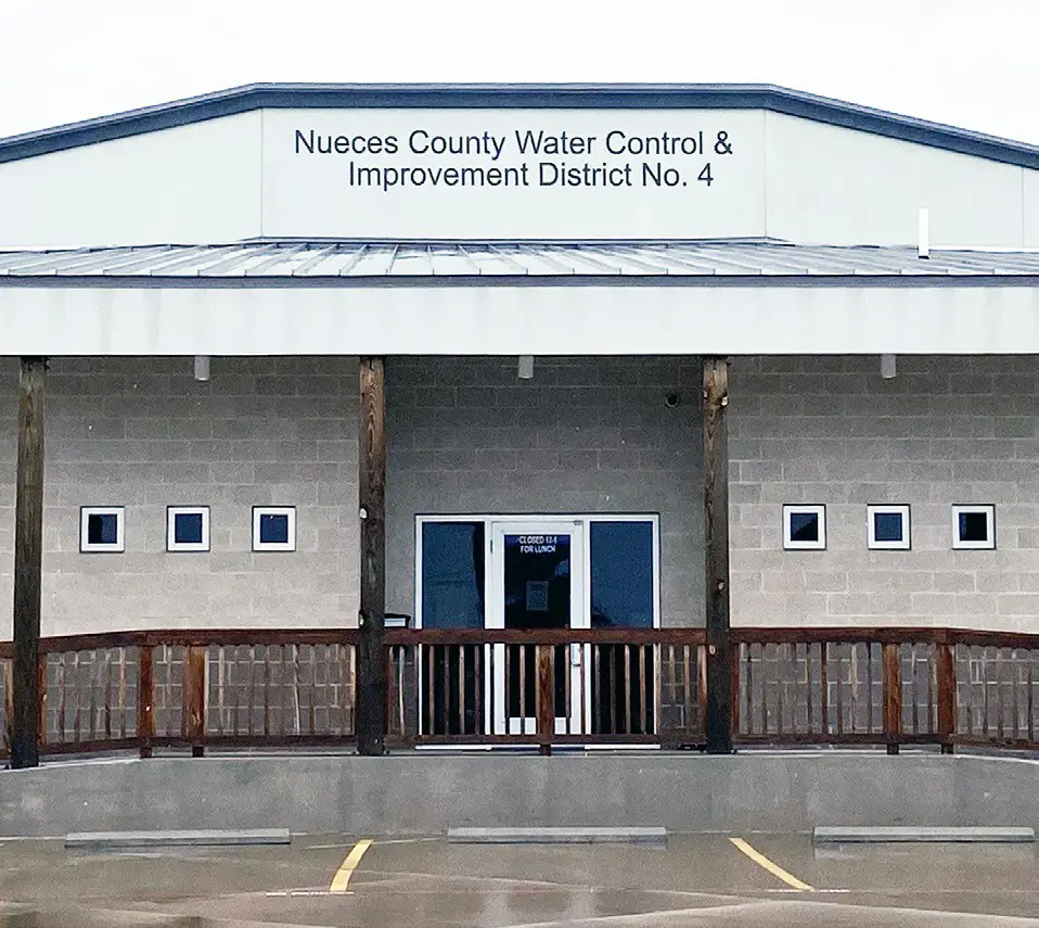 The headquarters Nueces County Water Control and Improvement District No. 4 is seen on Howard Boulevard on Monday, Sept. 5. Certain capital impact fees charged by the water district are set to go significantly higher soon. Staff photo by Dan Parker
