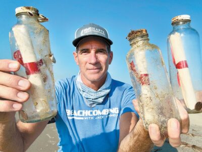 Messages in bottles found on beach